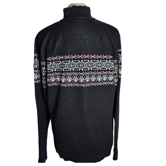 NEWLAND Sweater Womens 1/4 Zip Ski Vintage Wool Blend Made In ITALY Black Large - Picture 6 of 11